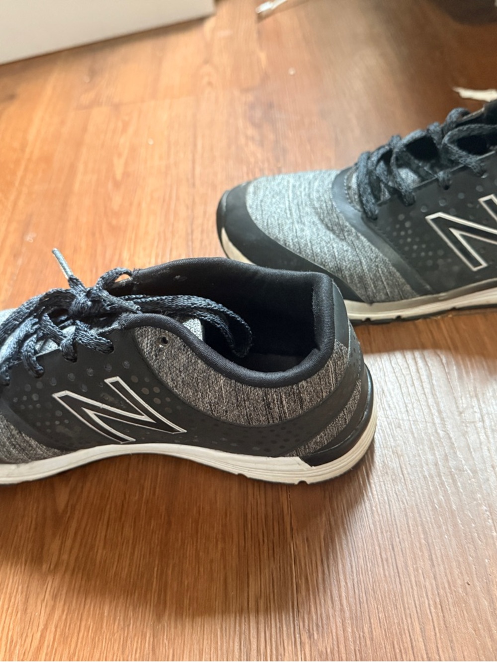 New Balance Black & Gray Knit Running Shoes